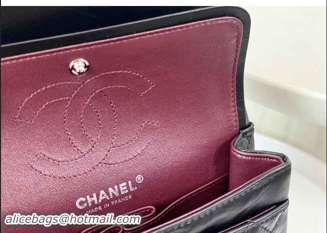 Grade Quality Chanel Reissue 2.55 Aged Calfskin Mini Flap Bag A01116 Black/Silver 2023