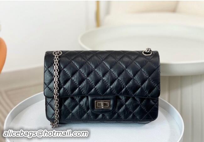 Top Design Chanel Reissue 2.55 Aged Calfskin Small Flap Bag A01112 Black/Gold 2023