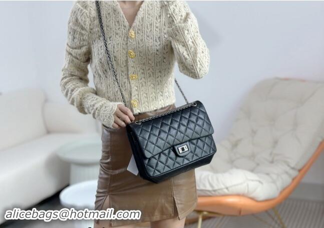 Big Discount Chanel Reissue 2.55 Aged Calfskin Large Flap Bag A37587 Black/Gold 2023