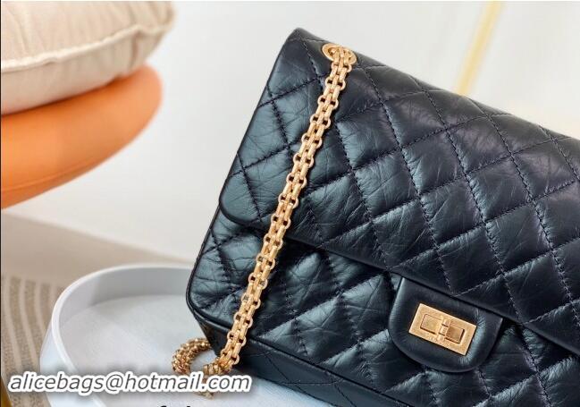 Big Discount Chanel Reissue 2.55 Aged Calfskin Large Flap Bag A37587 Black/Gold 2023