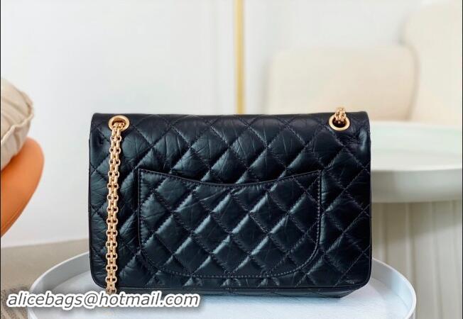 Big Discount Chanel Reissue 2.55 Aged Calfskin Large Flap Bag A37587 Black/Gold 2023