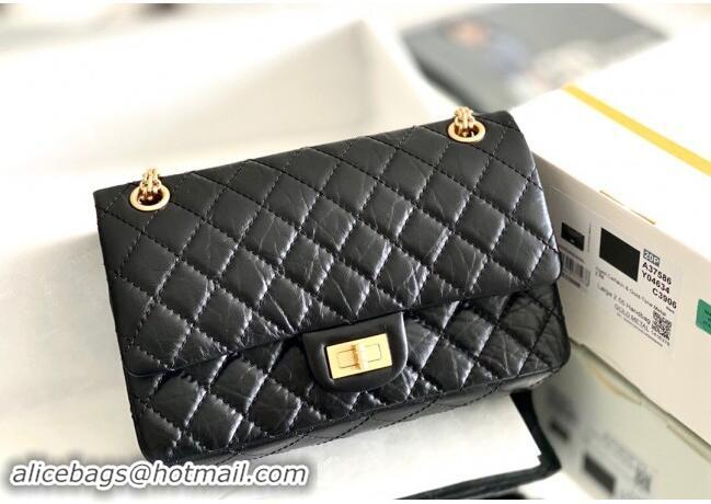 Well Crafted Chanel 2.55 Handbag in Aged Calfskin & Gold-Tone Metal A1601 Black 2024 Top Quality