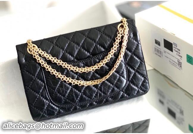 Well Crafted Chanel 2.55 Handbag in Aged Calfskin & Gold-Tone Metal A1601 Black 2024 Top Quality