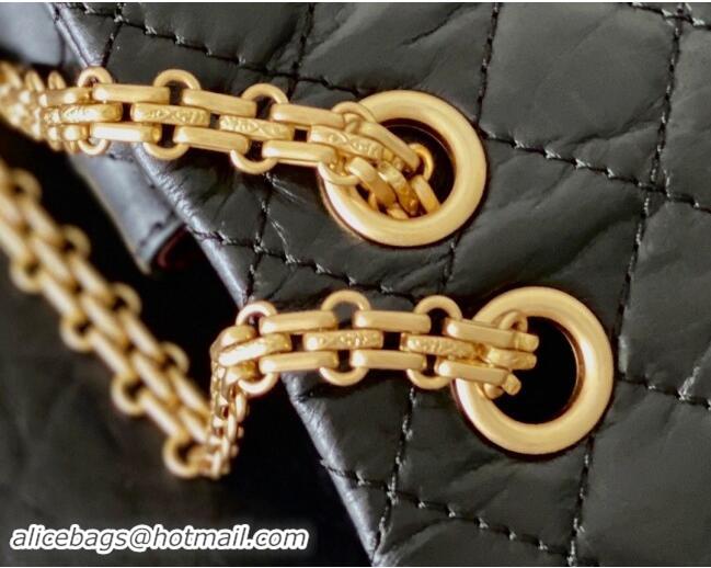 Well Crafted Chanel 2.55 Handbag in Aged Calfskin & Gold-Tone Metal A1601 Black 2024 Top Quality