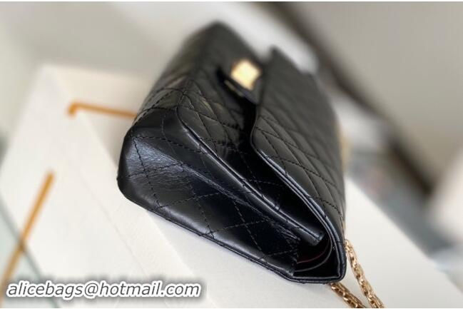 Well Crafted Chanel 2.55 Handbag in Aged Calfskin & Gold-Tone Metal A1601 Black 2024 Top Quality