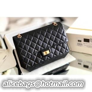 Promotional Chanel Large 2.55 Handbag in Aged Calfskin & Gold-Tone Metal A1602 Black 2024 Top Quality