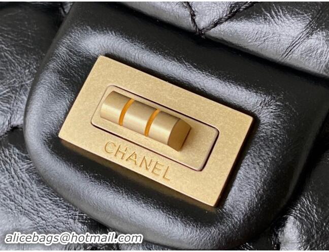 Promotional Chanel Large 2.55 Handbag in Aged Calfskin & Gold-Tone Metal A1602 Black 2024 Top Quality