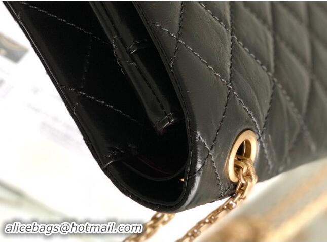 Promotional Chanel Large 2.55 Handbag in Aged Calfskin & Gold-Tone Metal A1602 Black 2024 Top Quality