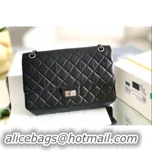 Best Price Chanel Large 2.55 Handbag in Aged Calfskin & Silver-Tone Metal A1602 Black 2024 Top Quality