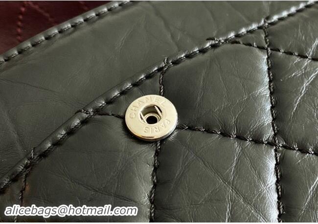 Best Price Chanel Large 2.55 Handbag in Aged Calfskin & Silver-Tone Metal A1602 Black 2024 Top Quality