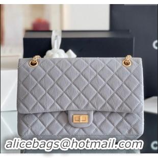 Discount Chanel Large 2.55 Handbag in Aged Calfskin & Gold-Tone Metal A1603 Grey 2024 Top Quality