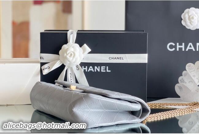 Discount Chanel Large 2.55 Handbag in Aged Calfskin & Gold-Tone Metal A1603 Grey 2024 Top Quality