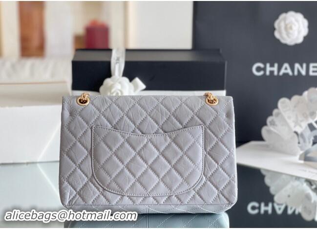 Discount Chanel Large 2.55 Handbag in Aged Calfskin & Gold-Tone Metal A1603 Grey 2024 Top Quality