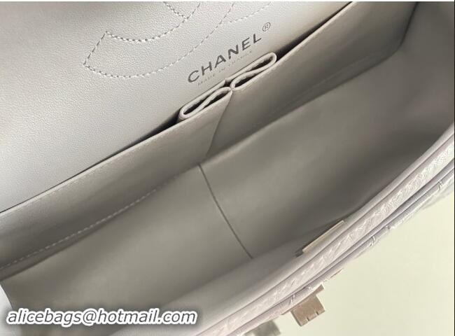 Buy Chanel Large 2.55 Handbag in Aged Calfskin & Silver-Tone Metal A1603 Grey 2024 Top Quality