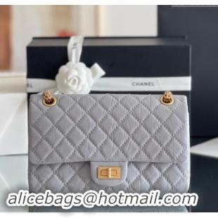 Modern Classic Chanel 2.55 Handbag in Aged Calfskin & Gold-Tone Metal A1603 Grey 2024 Top Quality