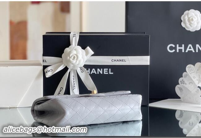 Modern Classic Chanel 2.55 Handbag in Aged Calfskin & Gold-Tone Metal A1603 Grey 2024 Top Quality