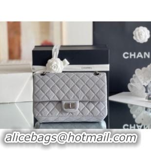 Well Crafted Chanel 2.55 Handbag in Aged Calfskin & Silver-Tone Metal A1603 Grey 2024 Top Quality