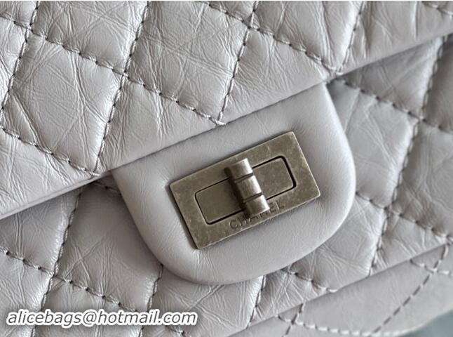 Well Crafted Chanel 2.55 Handbag in Aged Calfskin & Silver-Tone Metal A1603 Grey 2024 Top Quality