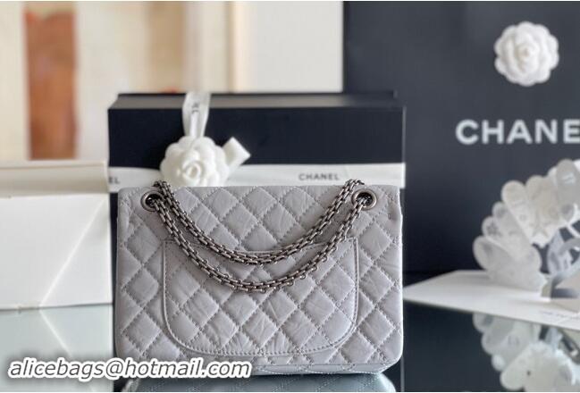 Well Crafted Chanel 2.55 Handbag in Aged Calfskin & Silver-Tone Metal A1603 Grey 2024 Top Quality