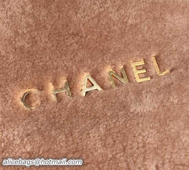 Top Grade Chanel 22 Shearling Shopping Bag AS3261 Light Brown 2024