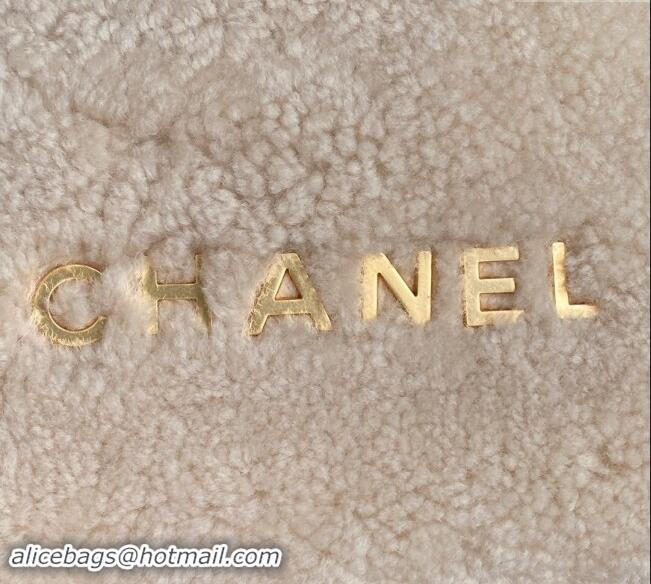 Pretty Style Chanel Shearling 22 Mini Shopping bag AS3980 Pale Pink 2024