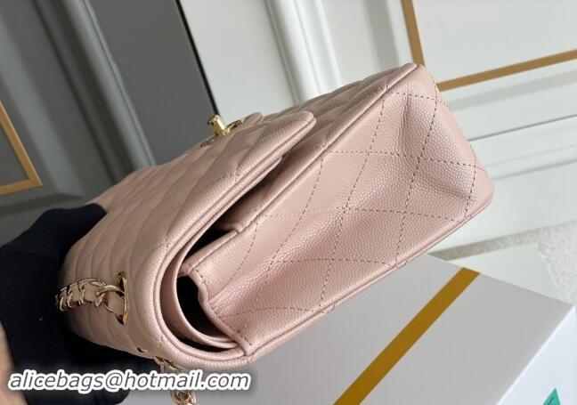 Pretty Style Chanel Quilted Grained Calfskin Classic Medium Flap bag A01112 Light Pink 2024