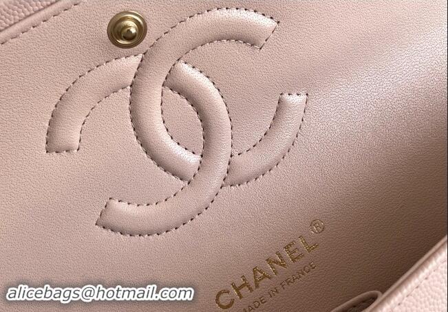 Pretty Style Chanel Quilted Grained Calfskin Classic Medium Flap bag A01112 Light Pink 2024