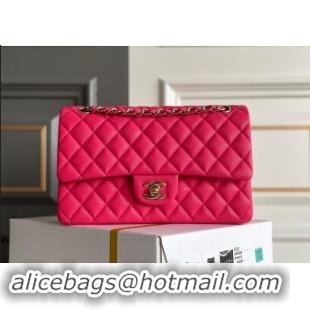 Good Taste Chanel Quilted Grained Calfskin Classic Medium Flap bag A01112 Red 2024