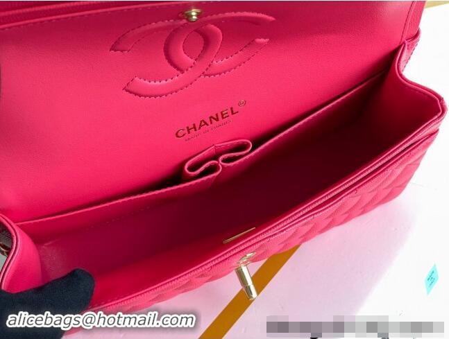 Good Taste Chanel Quilted Grained Calfskin Classic Medium Flap bag A01112 Red 2024