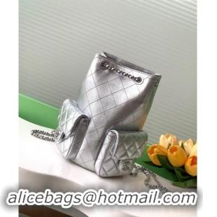 Famous Brand Chanel Metallic Lambskin Backpack bag AS5310 Silver 2024