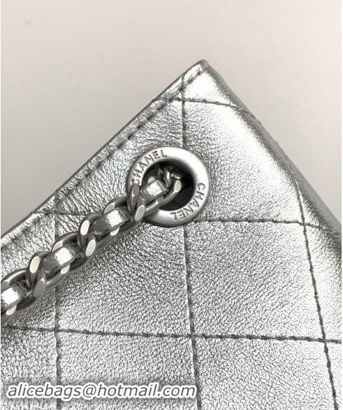 Famous Brand Chanel Metallic Lambskin Backpack bag AS5310 Silver 2024