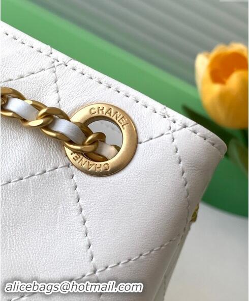 Pretty Style Chanel Shiny Lambskin Backpack bag AS5310 White 2024