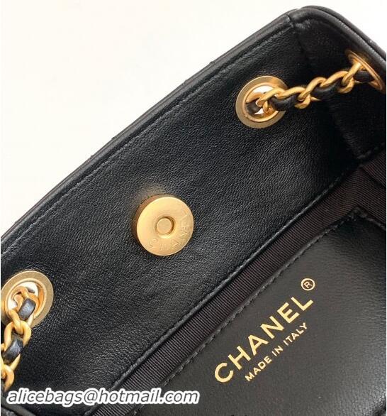 Top Design Chanel Shiny Lambskin Backpack bag AS5310 Black 2024