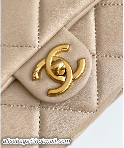 Hot Style Chanel Lambskin Small Flap Bag with CC Chain AS5174 Light Beige 2024