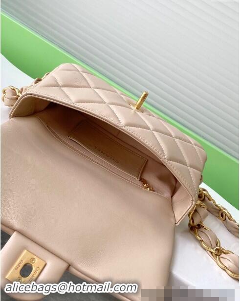 Hot Style Chanel Lambskin Small Flap Bag with CC Chain AS5174 Light Beige 2024