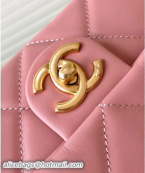 Buy Fashionable Chanel Lambskin Small Flap Bag with CC Chain AS5174 Light Pink 2024