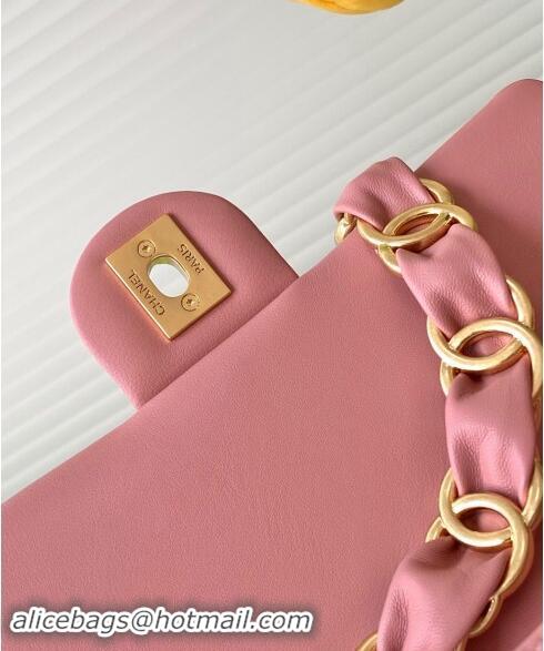 Buy Fashionable Chanel Lambskin Small Flap Bag with CC Chain AS5174 Light Pink 2024