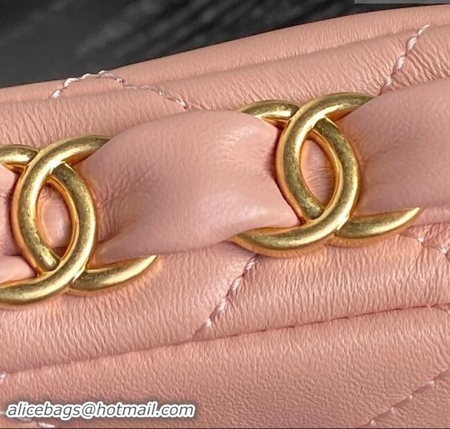 Market Sells Chanel Lambskin Mini Flap Bag with CC Chain AS5175 Light Pink 2024