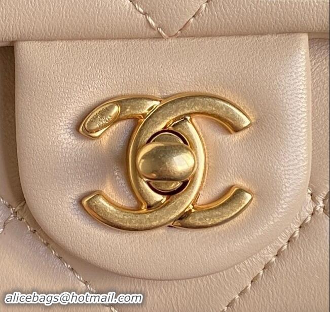 Well Crafted Chanel Lambskin Mini Flap Bag with CC Chain AS5175 Beige 2024