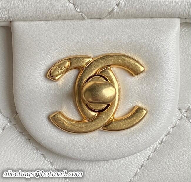 Classic Specials Chanel Lambskin Mini Flap Bag with CC Chain AS5175 White 2024