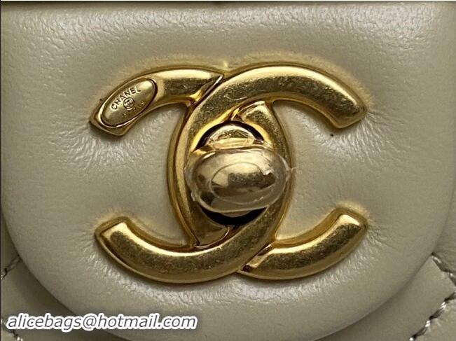 Market Sells Chanel Lambskin Mini Flap Bag with CC Chain AS5175 Dusty Green 2024