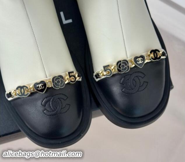 Unique Style Chanel Lambskin Ankle Boots 4cm with Charm Strap White 1121053