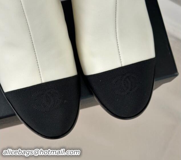 Unique Style Chanel Lambskin Ankle Boots 7cm with Pearls White 1121066