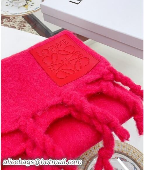 Cheapest Loewe Wool and Mohair Long Scarf 35x200cm 0130 Pink 2024