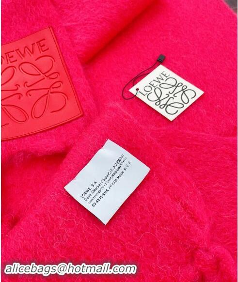 Cheapest Loewe Wool and Mohair Long Scarf 35x200cm 0130 Pink 2024