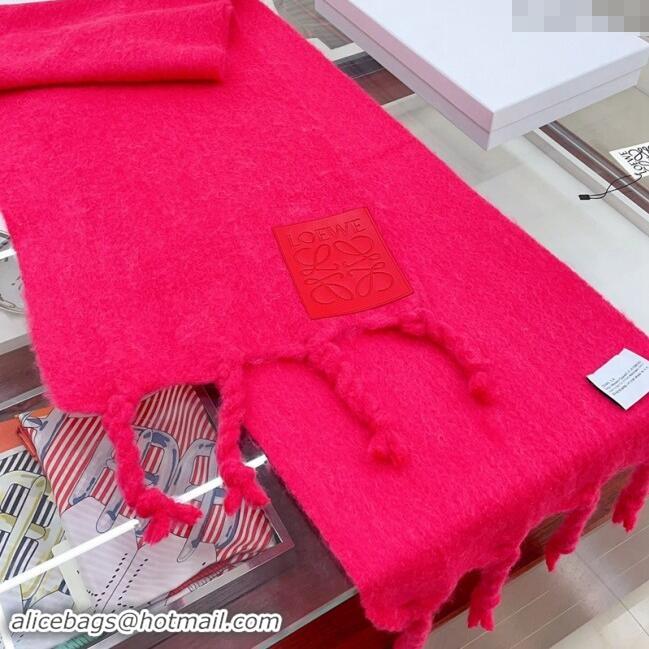 Cheapest Loewe Wool and Mohair Long Scarf 35x200cm 0130 Pink 2024