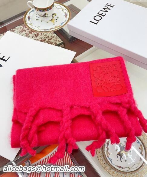 Cheapest Loewe Wool and Mohair Long Scarf 35x200cm 0130 Pink 2024