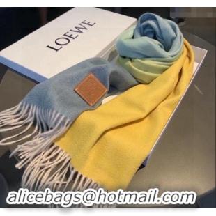 Market Sells Loewe Logo Patch Cashmere Long Scarf 32x190cm 0912 Blue 2024