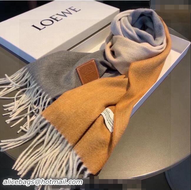 Low Cost Loewe Logo Patch Cashmere Long Scarf 32x190cm 0912 Grey 2024