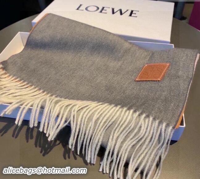 Low Cost Loewe Logo Patch Cashmere Long Scarf 32x190cm 0912 Grey 2024